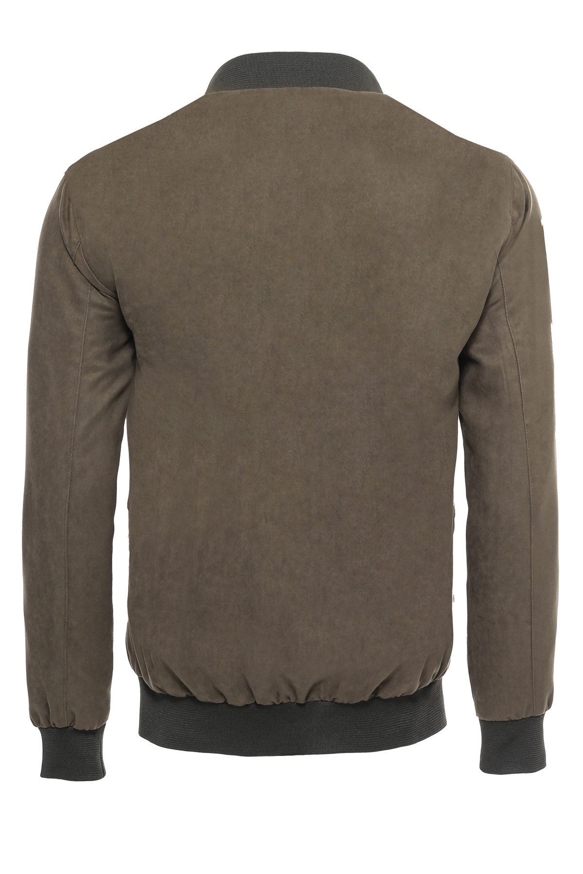 KOALA SYDNEY Flap Pockets Suede Khaki Men Bomber Coat