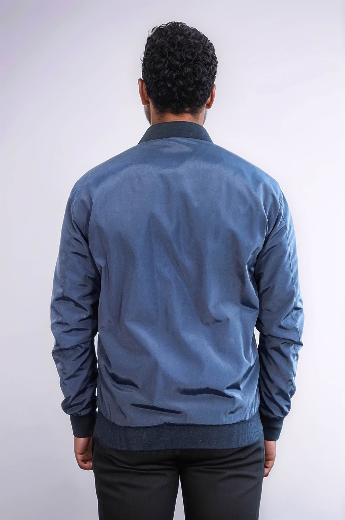 KOALA SYDNEY Flap Pockets Zippered Blue Men Bomber Coat