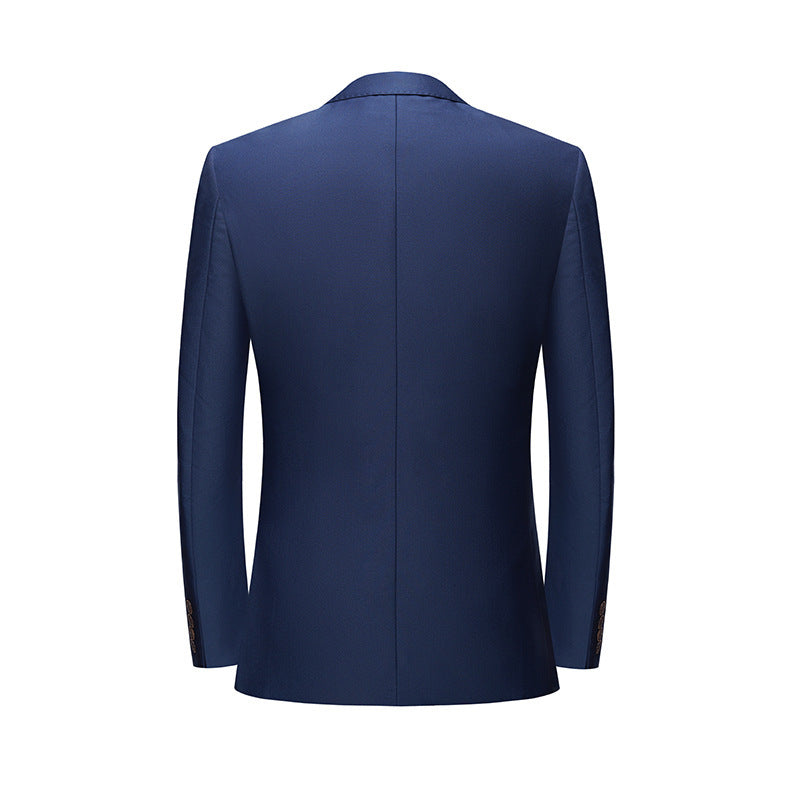 KOALA SYDNEY Men's British Korean Slim Fit Dark Blue Casual 3 Piece Suits