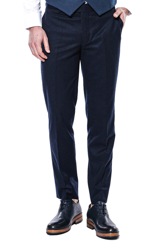Plain Navy Blue Men Trousers