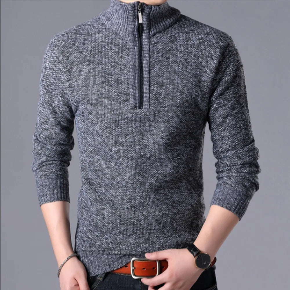 KOALA SYDNEY Koala Sydney Men's Half-Turtleneck Zip-Up Sweater