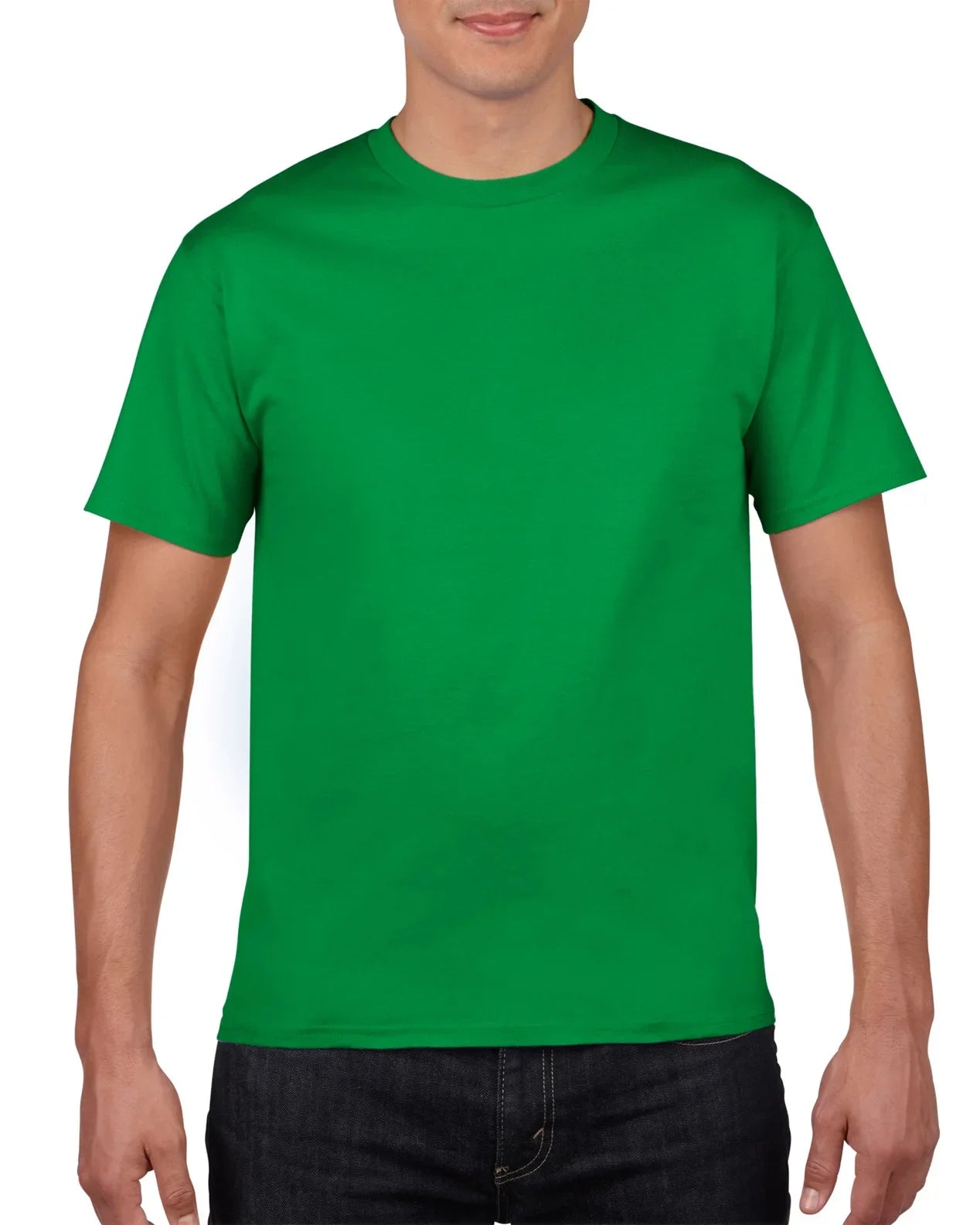Solid Color O-Neck Tee for Men
