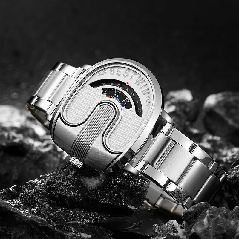 Creative Large Dial Quartz Wristwatch for Men