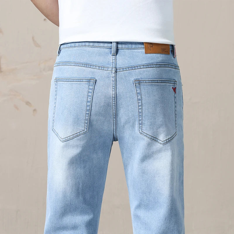High-Quality Modal Blend Men’s Straight Jeans
