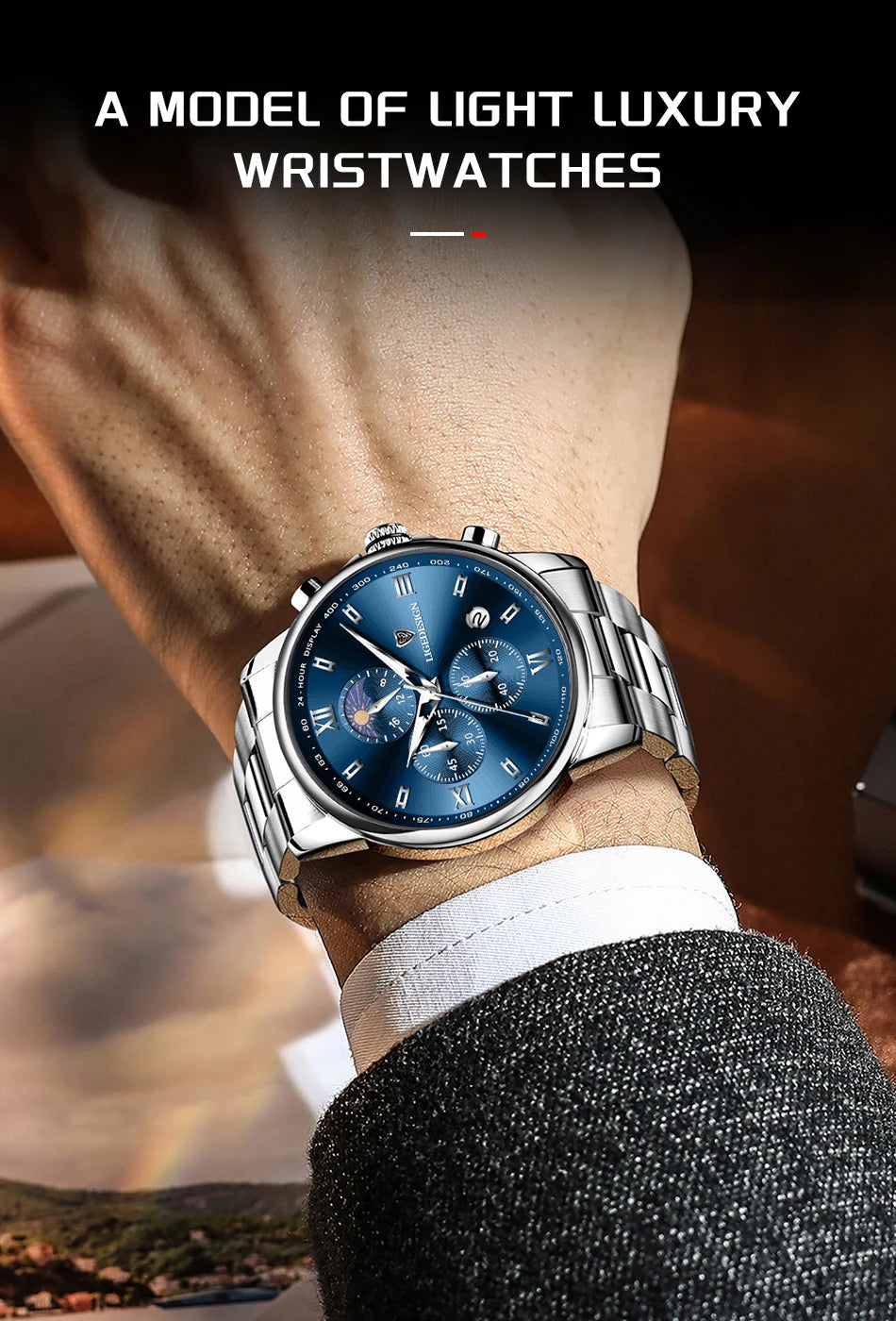 LIGE Men’s Luxury Fashion Watch
