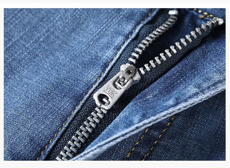 2025 Men’s High Waist Stretch Cotton Jeans