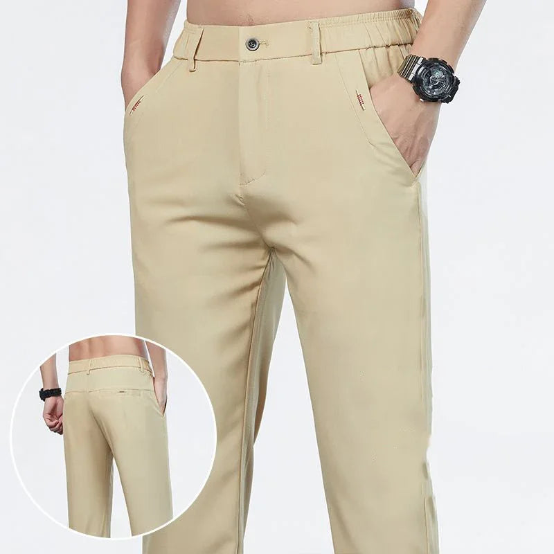 Men's Slim Fit Business Stretch Trousers