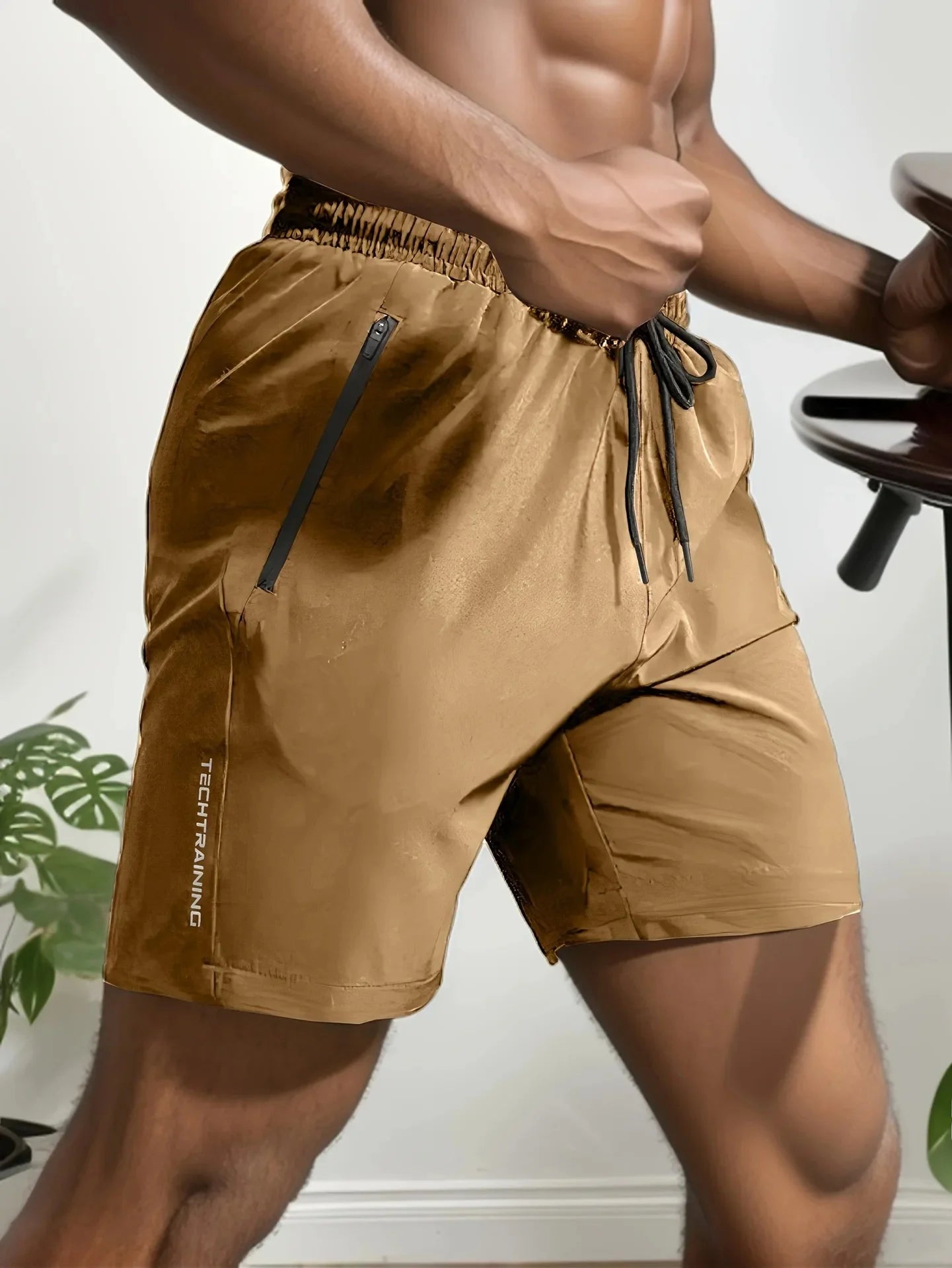 Men’s Letter Print Drawstring Shorts