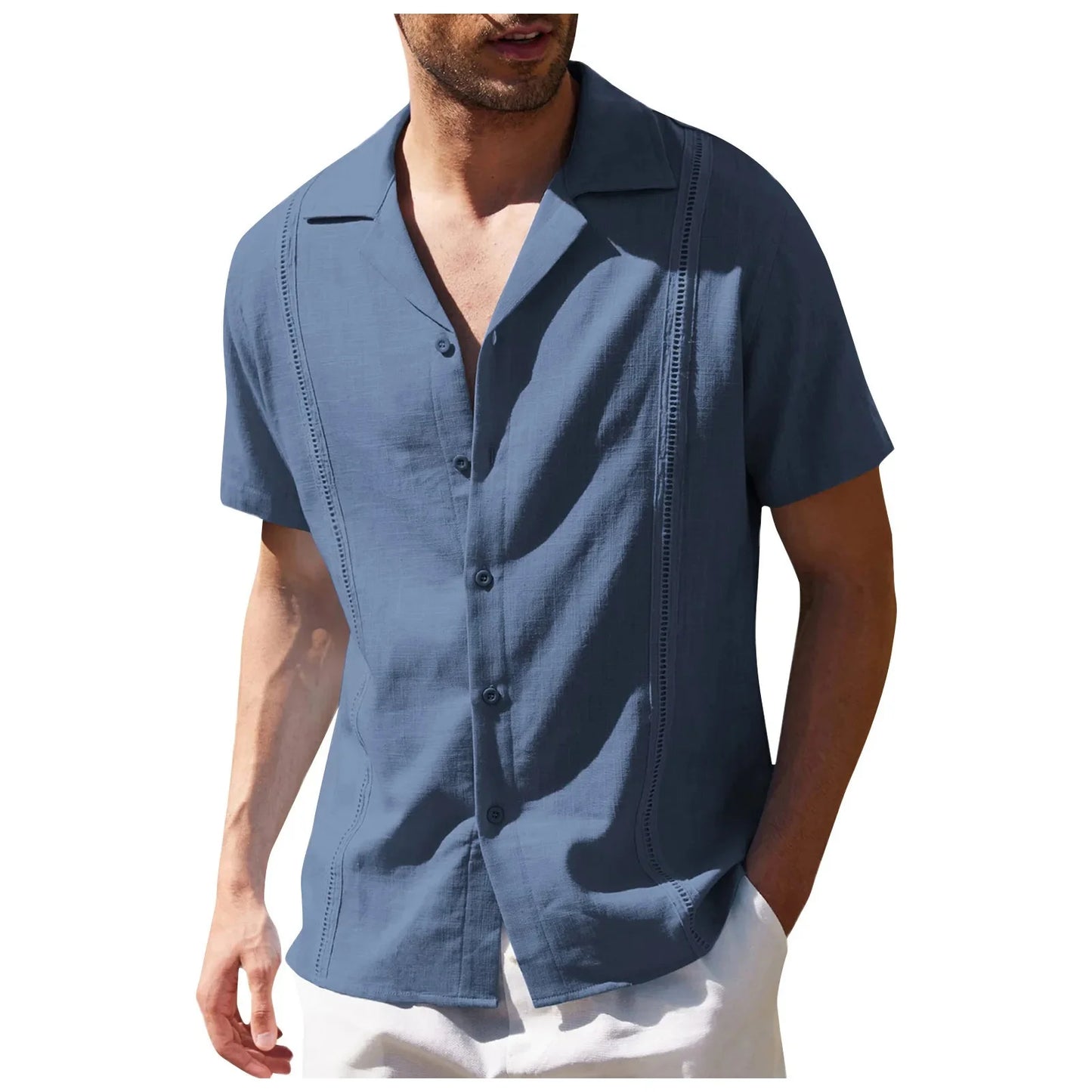 Minimalist Cuban-Style Beach Shirt