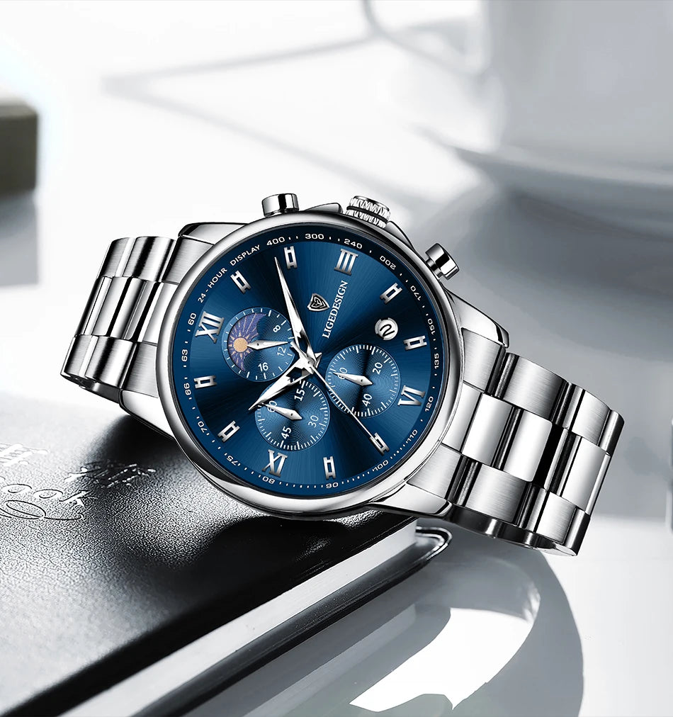 LIGE Men’s Luxury Fashion Watch