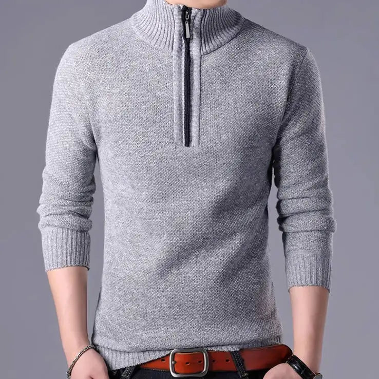 KOALA SYDNEY Koala Sydney Men's Half-Turtleneck Zip-Up Sweater
