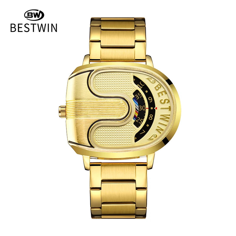 Creative Large Dial Quartz Wristwatch for Men