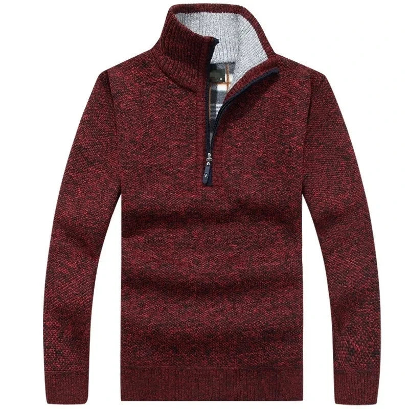 Men’s Slim Fit Thick Fleece Turtleneck Sweater