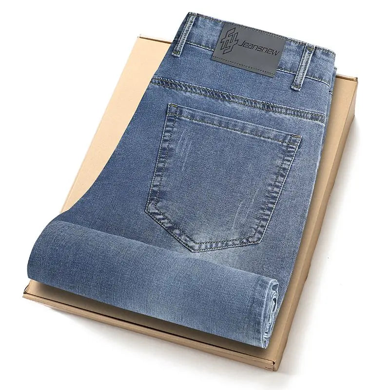 2025 Men’s High Waist Stretch Cotton Jeans