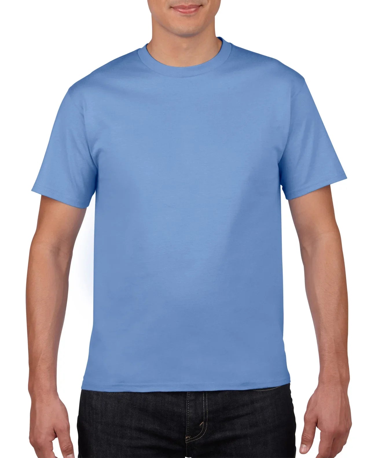 Solid Color O-Neck Tee for Men