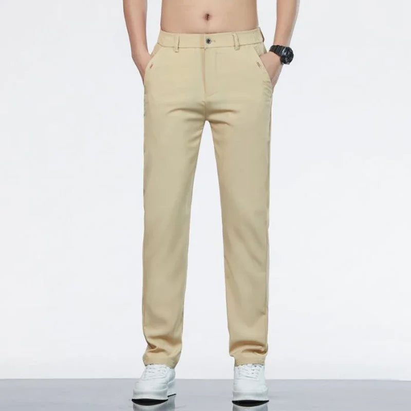 Men's Slim Fit Business Stretch Trousers