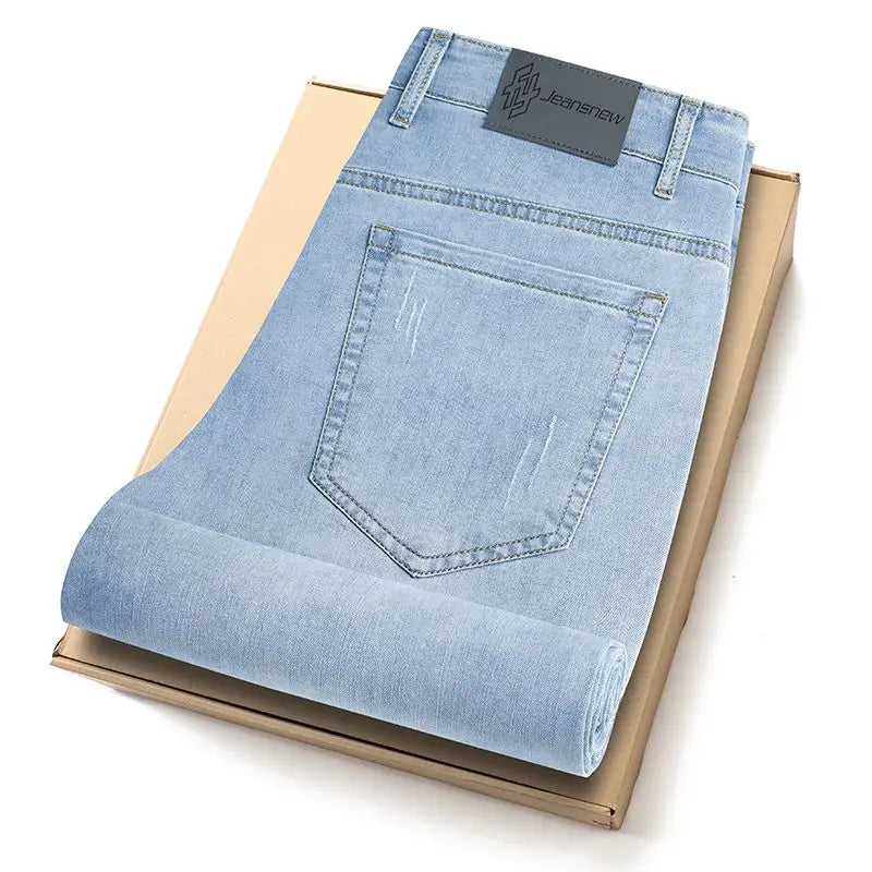 2025 Men’s High Waist Stretch Cotton Jeans
