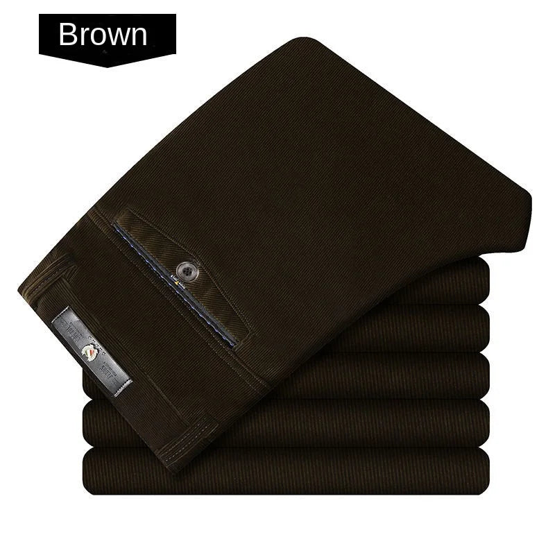 Men’s Autumn & Winter Corduroy Fleece-Lined Pants