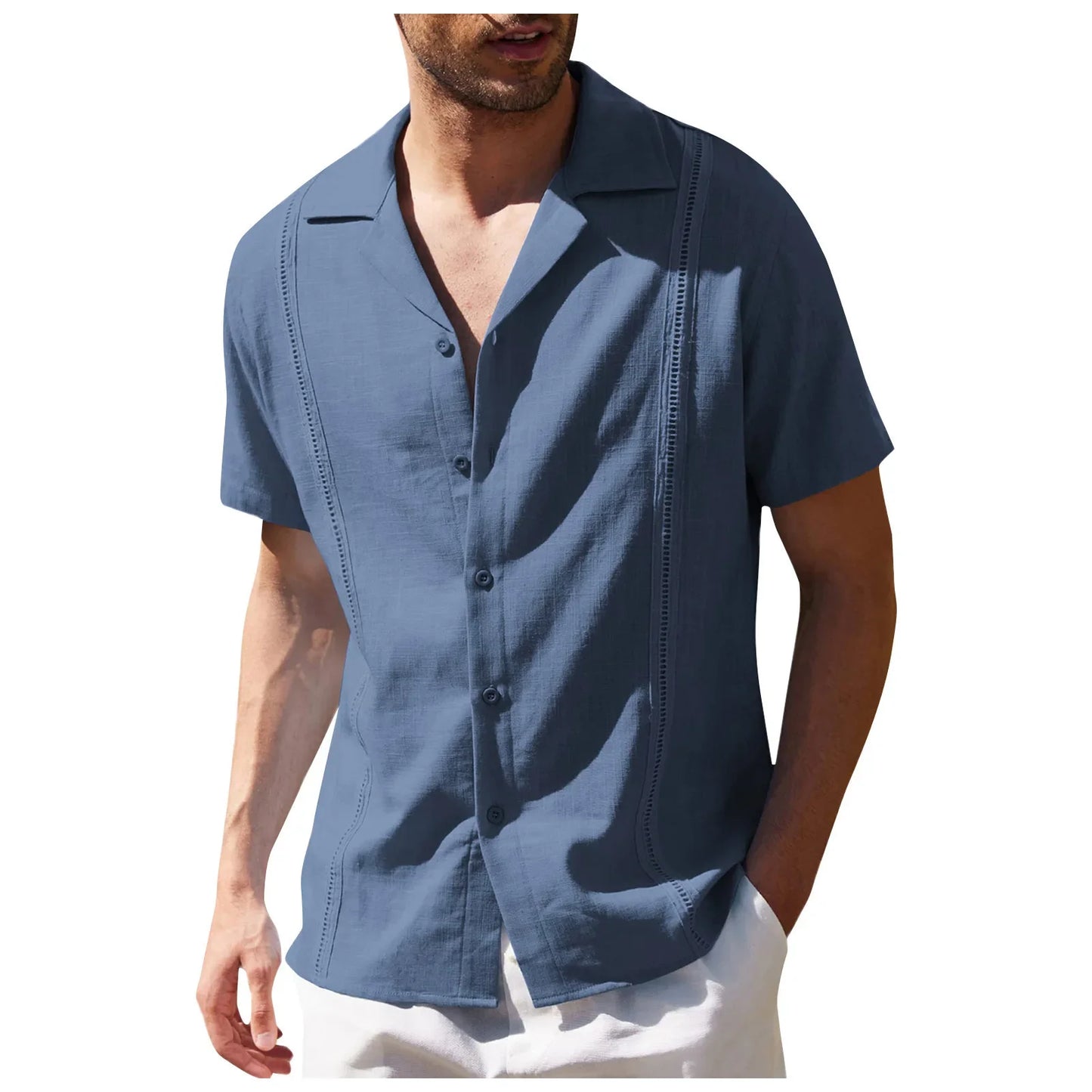 Minimalist Cuban-Style Beach Shirt
