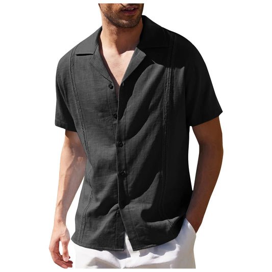 Minimalist Cuban-Style Beach Shirt
