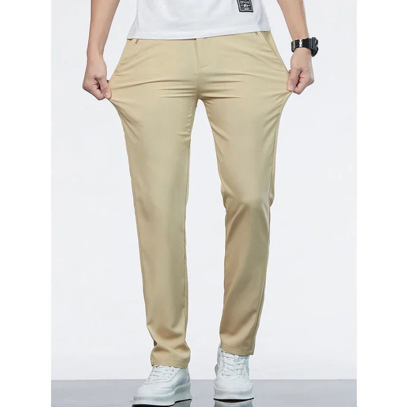 Men's Slim Fit Business Stretch Trousers