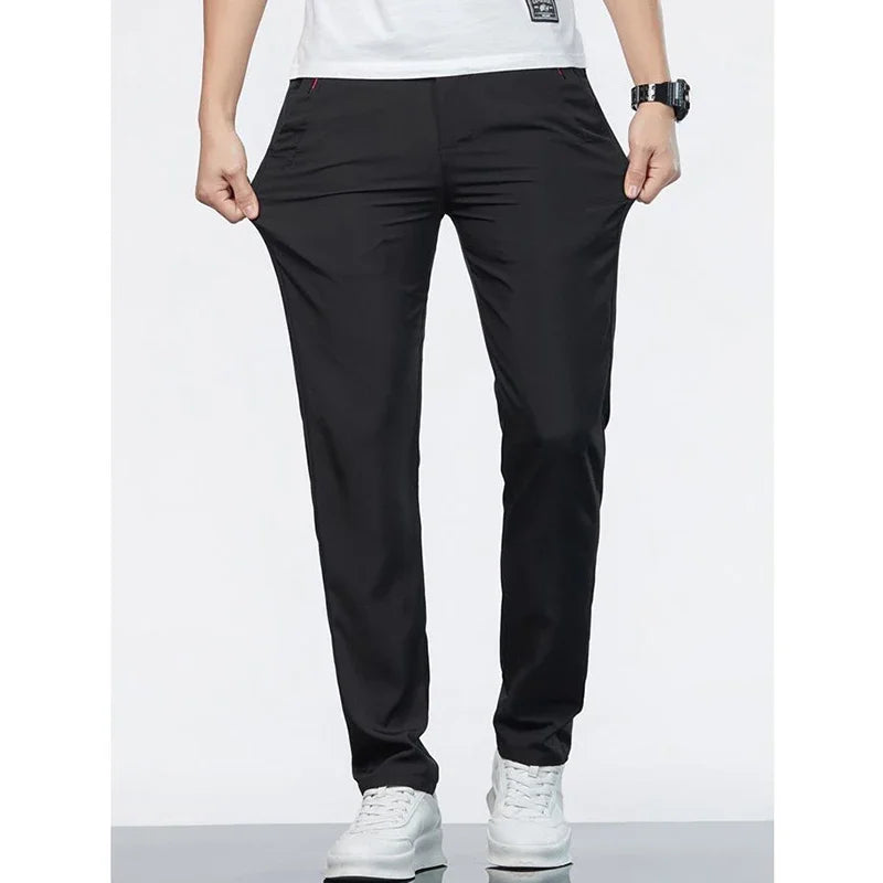 Men's Slim Fit Business Stretch Trousers