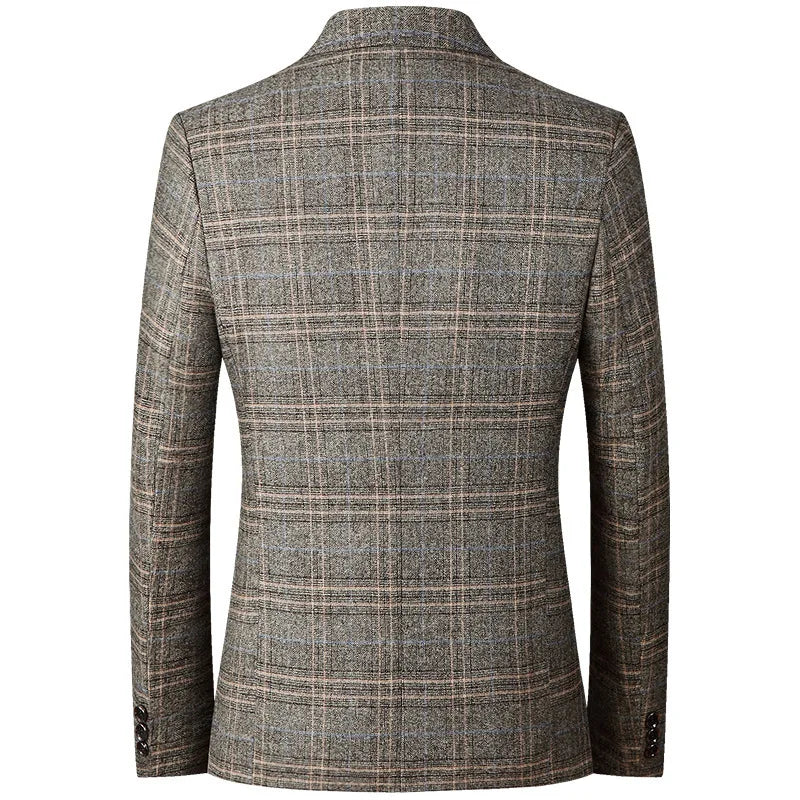 Spring Slim-Fit Single-Breasted Jacket for Middle-Aged