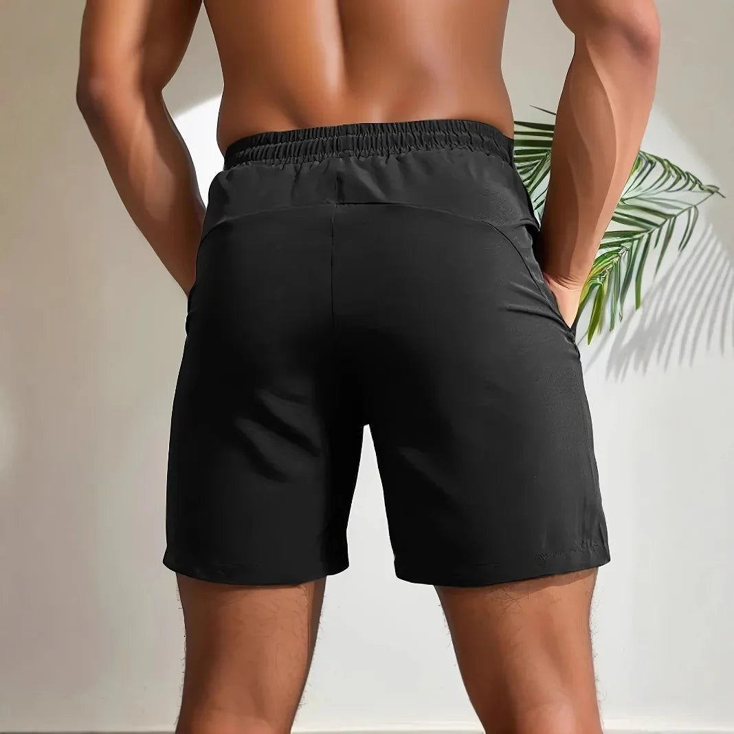 Men’s Letter Print Drawstring Shorts