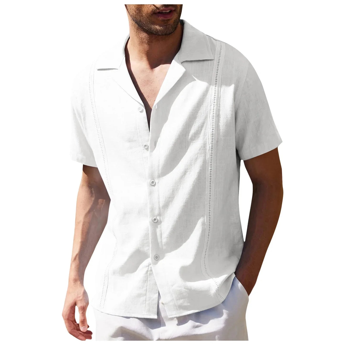 Minimalist Cuban-Style Beach Shirt