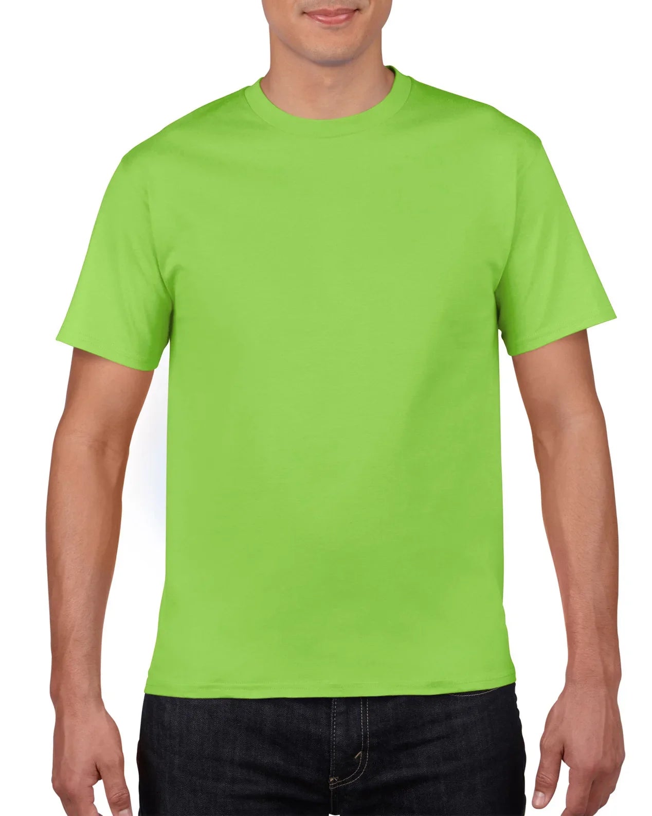 Solid Color O-Neck Tee for Men