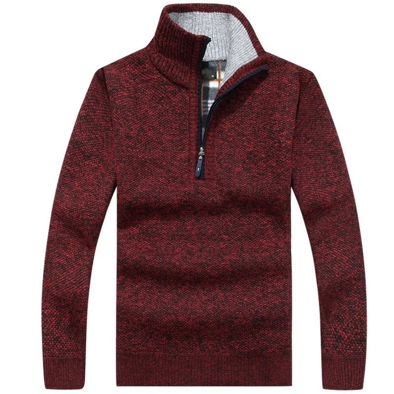 Men’s Slim Fit Thick Fleece Turtleneck Sweater
