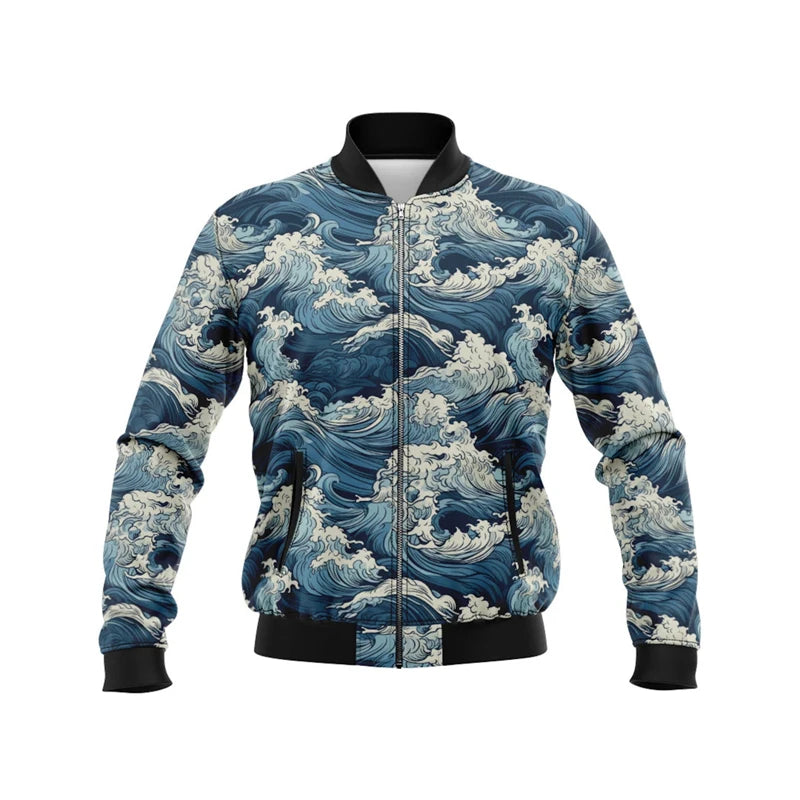 Japanese-Style Graphic Bomber Jacket