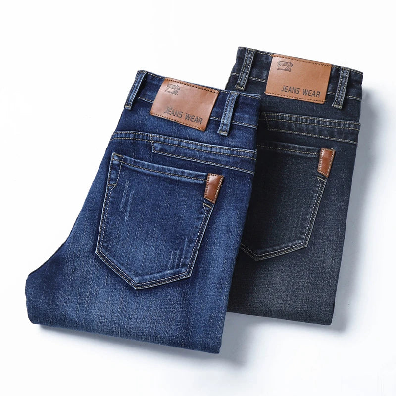 Spring & Autumn Men’s Classic Straight Jeans