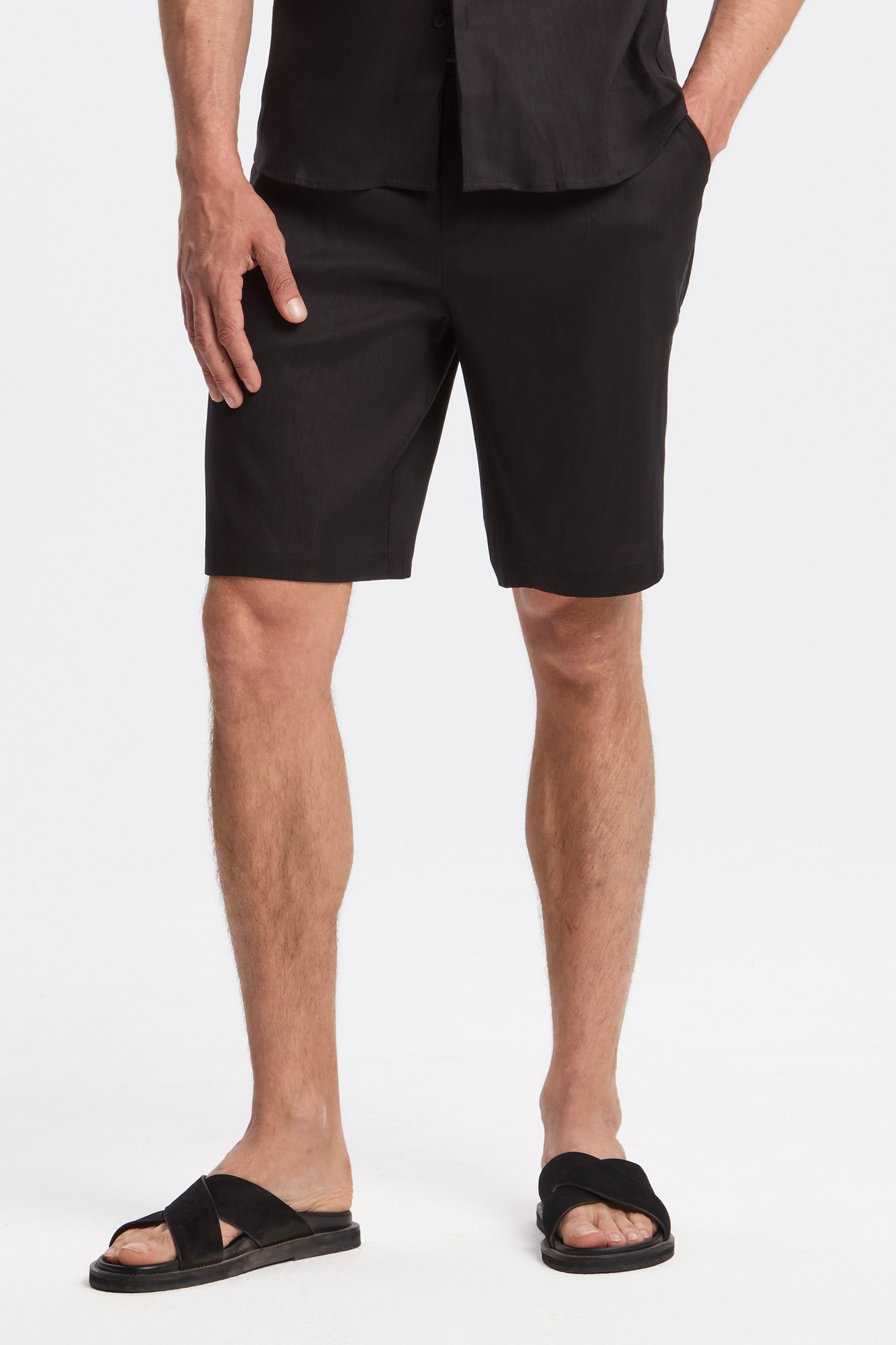 THE LINEN SHORT SET