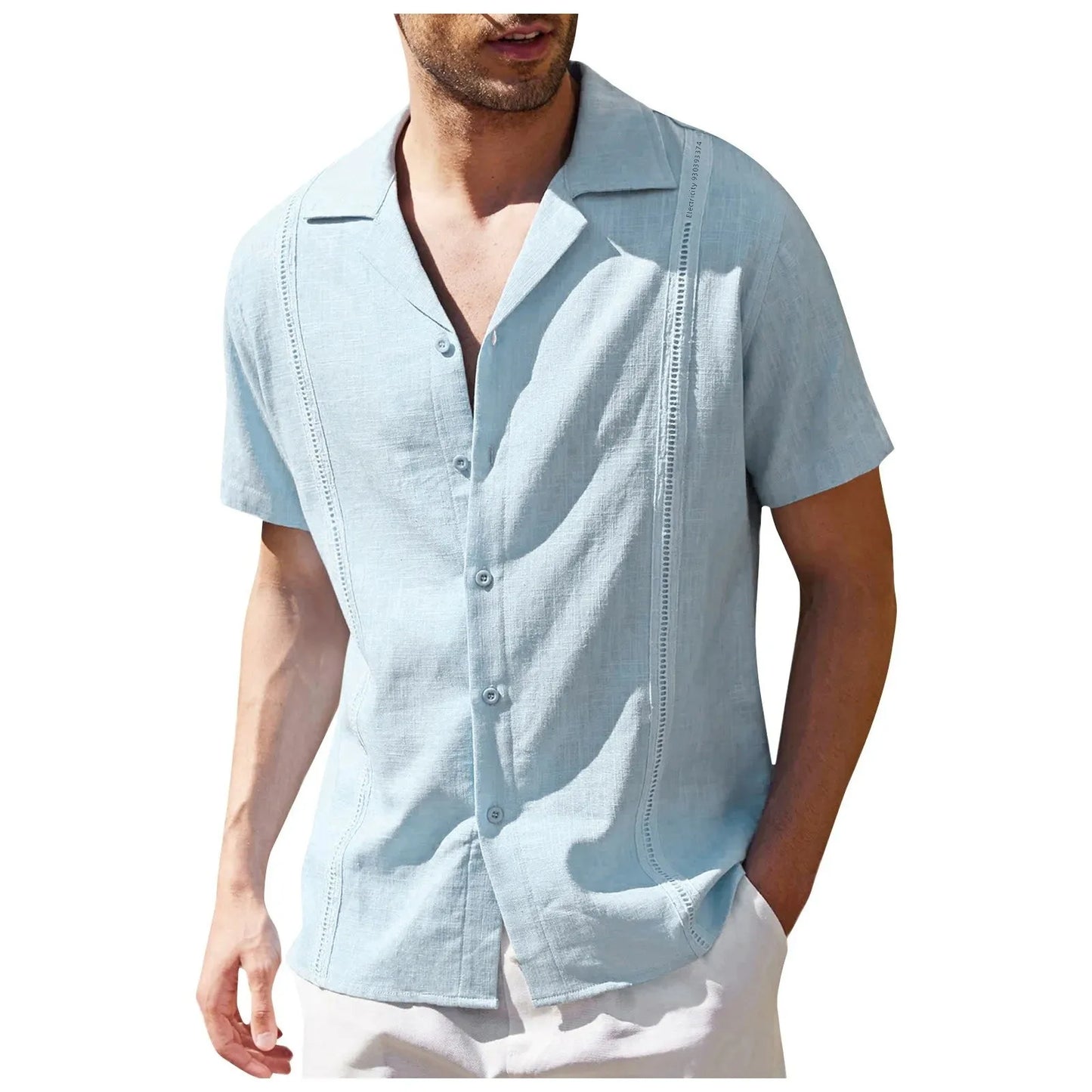 Minimalist Cuban-Style Beach Shirt