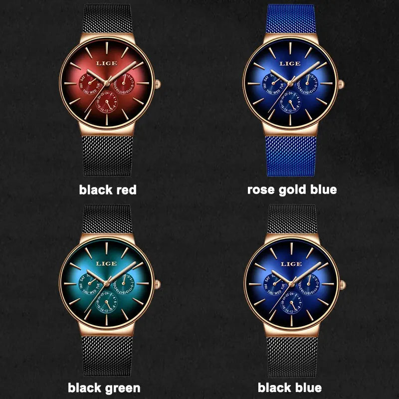 New LIGE Ultra-Thin Men's Watch