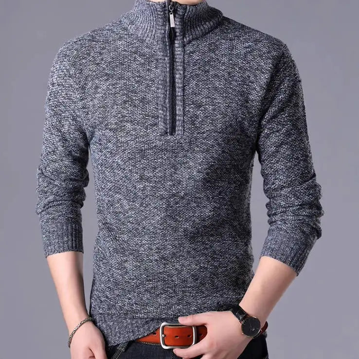 KOALA SYDNEY Koala Sydney Men's Half-Turtleneck Zip-Up Sweater