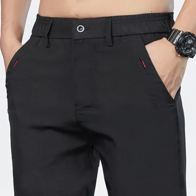 Men's Slim Fit Business Stretch Trousers