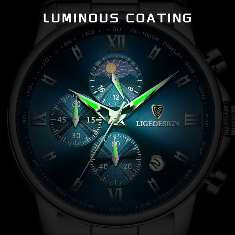 LIGE Men’s Luxury Fashion Watch
