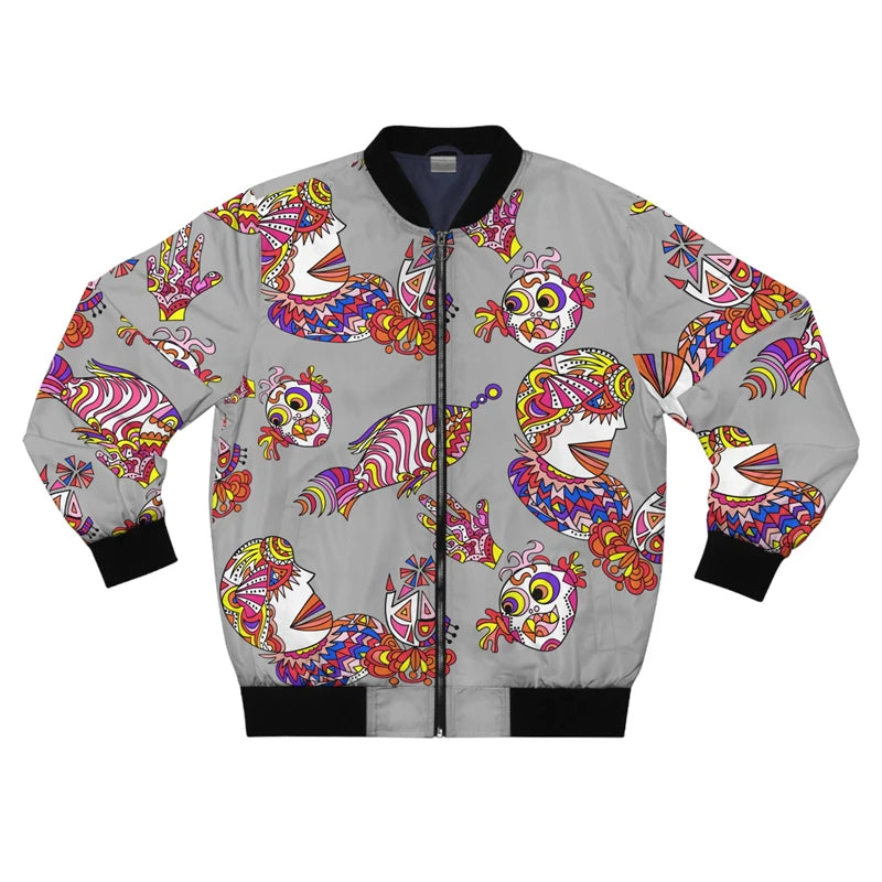 Japanese-Style Graphic Bomber Jacket