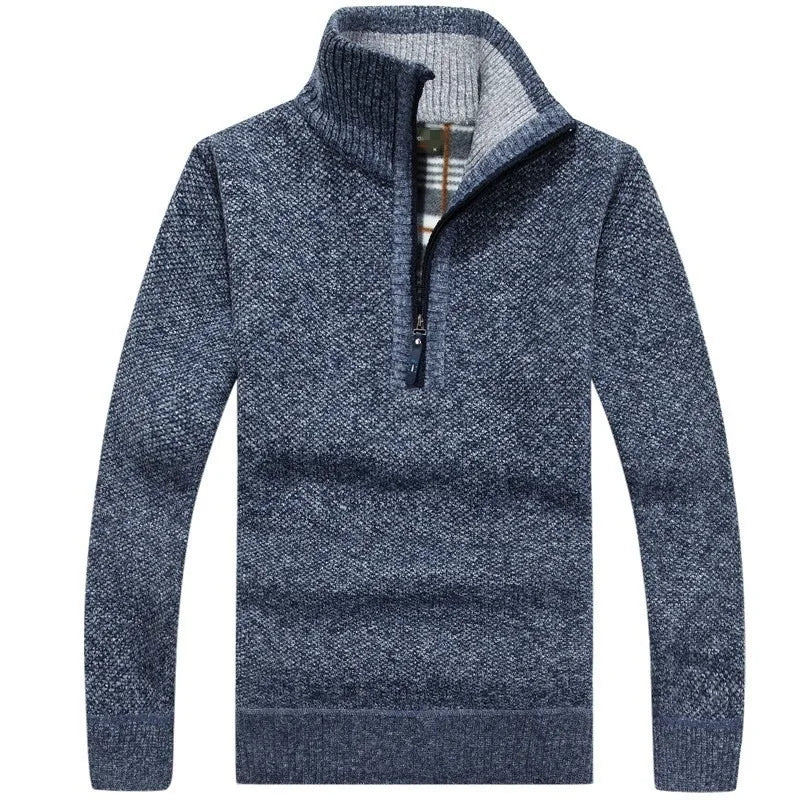Men’s Slim Fit Thick Fleece Turtleneck Sweater