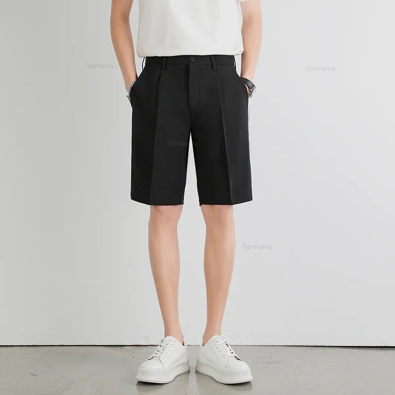 Summer Men's Knee-Length Dress Shorts