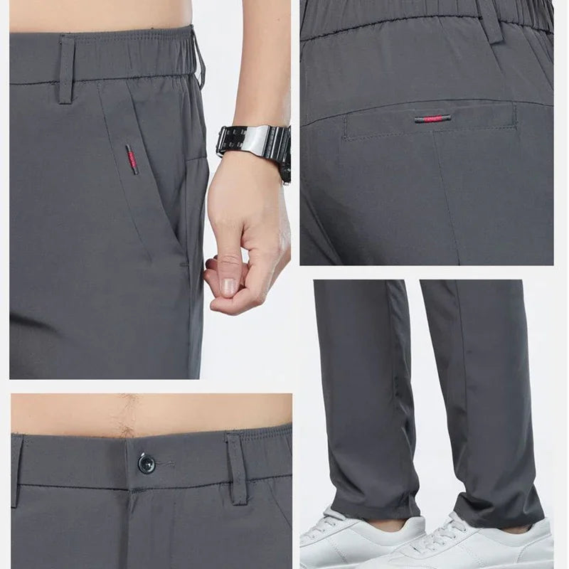 Men's Slim Fit Business Stretch Trousers