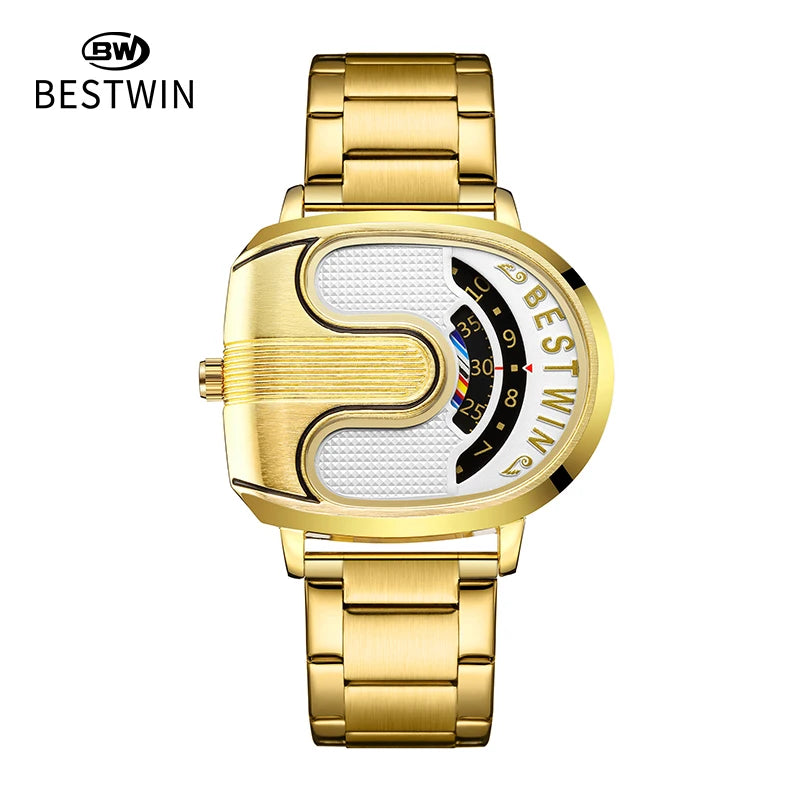 Creative Large Dial Quartz Wristwatch for Men