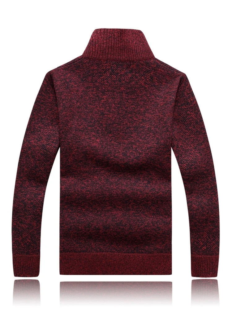 Men’s Slim Fit Thick Fleece Turtleneck Sweater