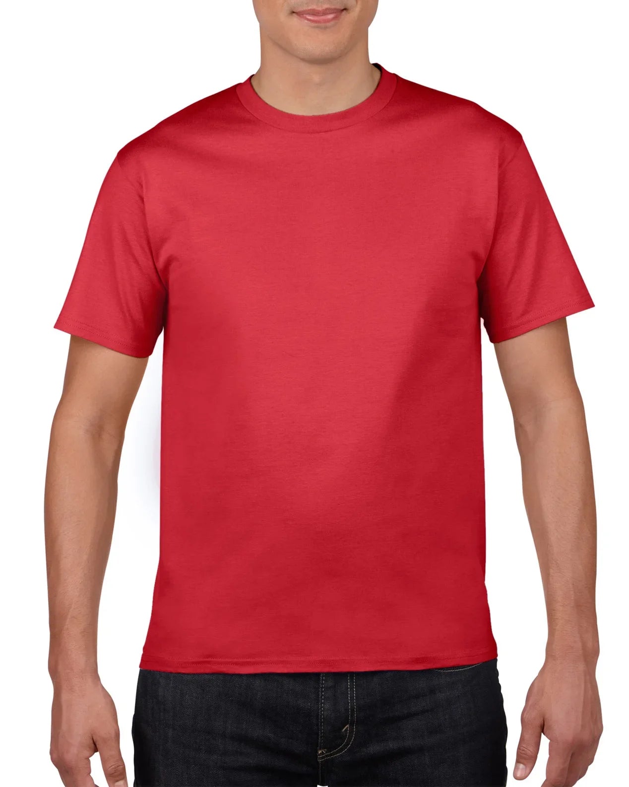Solid Color O-Neck Tee for Men