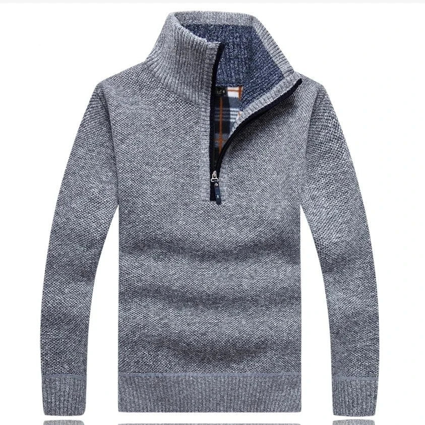 Men’s Slim Fit Thick Fleece Turtleneck Sweater