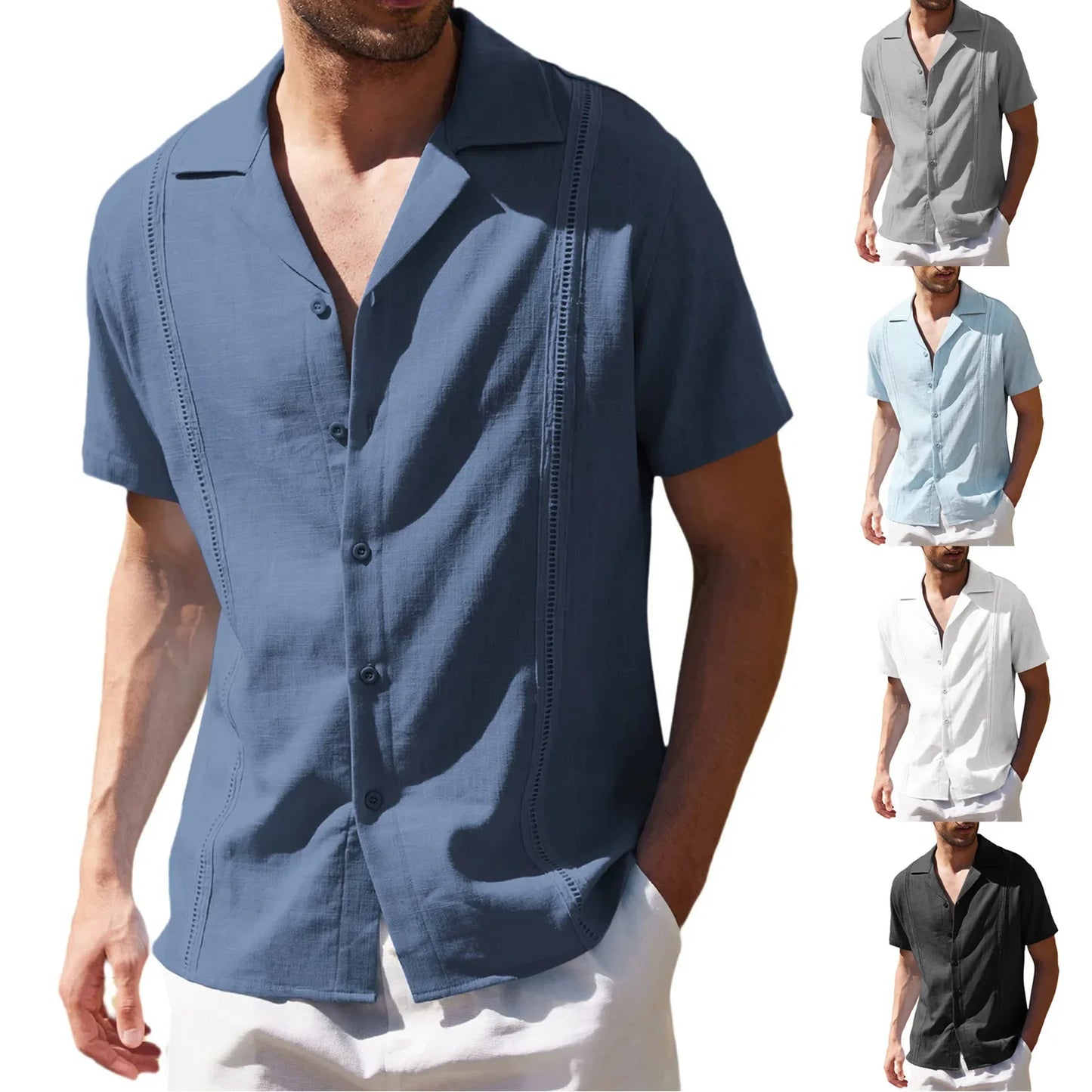 Minimalist Cuban-Style Beach Shirt