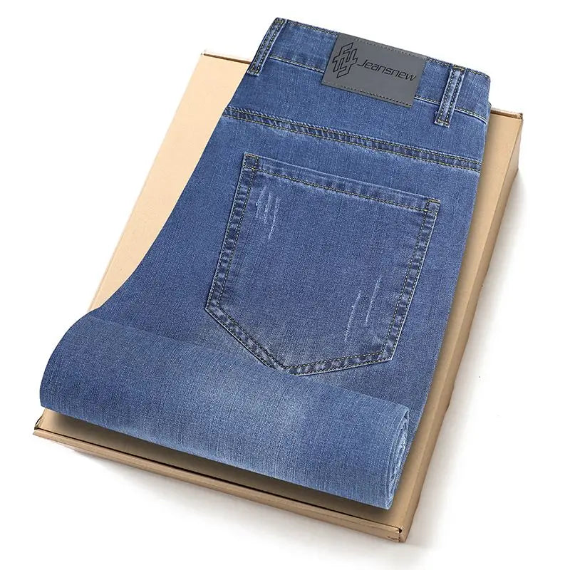 2025 Men’s High Waist Stretch Cotton Jeans