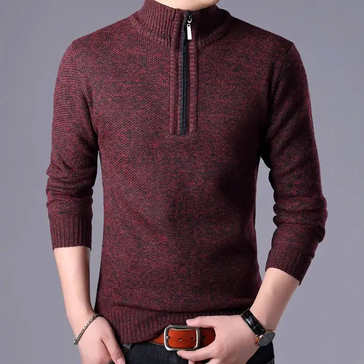 KOALA SYDNEY Koala Sydney Men's Half-Turtleneck Zip-Up Sweater